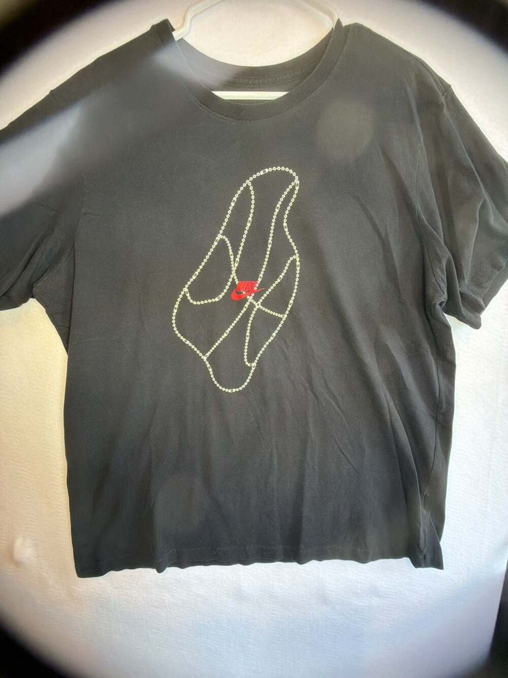 Nike Dri-FIT Chain Swoosh Logo Graphic Black T-Shirt